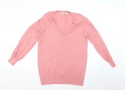 Very Womens Pink Round Neck Viscose Blend Jumper Size 12 - Image 1 of 4