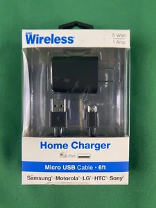 Just Wireless Micro USB Cell Phone Wall Charger - Black - Picture 1 of 2