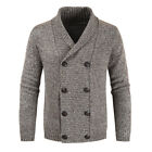 Men's Winter Knitwear Cardigan Thick Sweater Warm Fashion Leisure Fleece Jackets