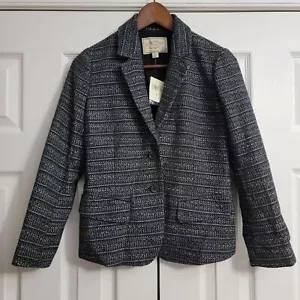 Lucky Brand Herringbone Blazer, Black / Blue, Women's Size 0 - Picture 1 of 5