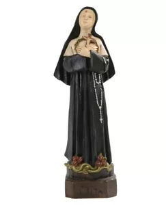 STATUA DI SANTA RITA DA CASCIA CM 40 IN MARMO RESINA DECORATA A MANO - Foto 1 di 1