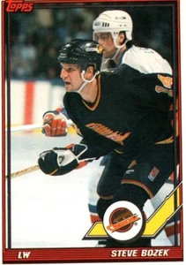 Tarjeta de hockey sobre hielo Steve Bozek LW Canucks Topps n.º 397 1991 - Imagen 1 de 2
