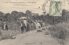 Liberia: 1912: Monrovia post card Missionaires travelling, to Sonneberg
