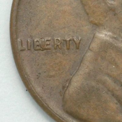 1955-S Monster BIE Cent Error nice die break Lincoln Wheat Penny - Image 1 of 3