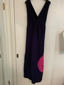 Liz Lange Target Maternity XXL 2X Blue Medallion Maxi Tie Dye Long Nursing Pink - Picture 1 of 7