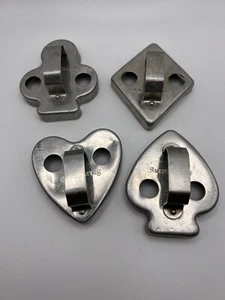 Vintage Swans Down Flour Cookie Cutter Spade Heart Diamond Club Tin Aluminum - Picture 1 of 6