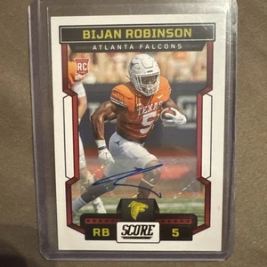 2023 Score Rookies Signatures Bijan Robinson #315 Rookie Auto RC Falcons - Picture 1 of 2