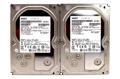 Lot 2x HGST HUS724020ALA640 3.5" 2TB SATA 6.0 Gb/s 7200RPM Hard Drive - Image 1 of 2