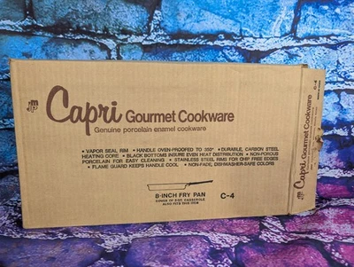Sealed Capri Frying Pan Gourmet Cookware Porcelain Enamel Finish 10”  New - Image 1 of 4