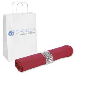100 pcs 17"x17" inch Polyester Cloth Napkin - Burgundy - w/ Rings Wedding to - Picture 1 of 6