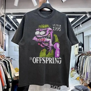 US Tour 1995 The Offspring band black T shirt Remake tee S-5XL - Picture 1 of 6