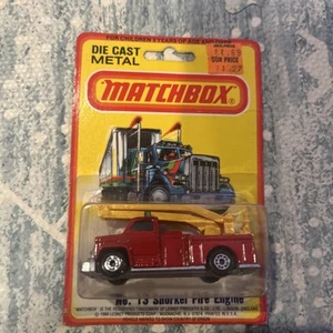 Matchbox Vintage Superfast 13 Snorkel Fire Engine In Package On Card - Picture 1 of 4