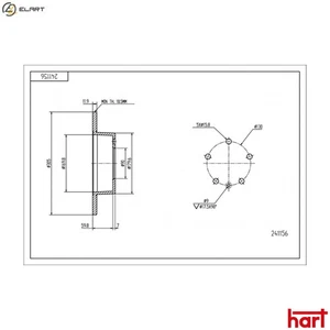 2x BRAKE DISC 241 156 FOR RENAULT MASTER/II/Platform/Chassis/Van/Bus  NISSAN - Picture 1 of 9