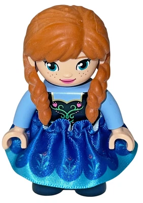 Lego Duplo Figura Disney Frozen Anna Vestido de Tela Azul Minifigura de Repuesto Foto 1 de 3