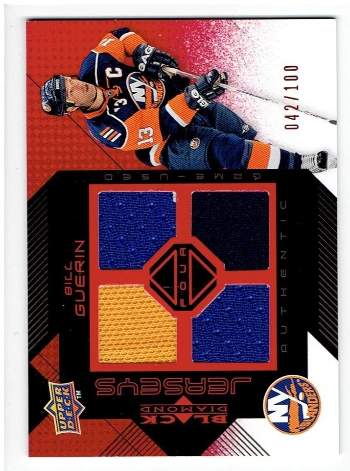 Bill Guerin 2008-09 Black Diamond Jerseys Quad Ruby #BDJGU 042/100 - Image 1 of 1