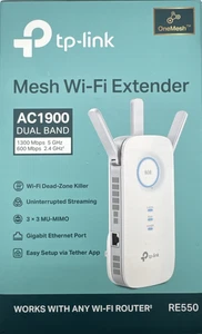 TP-Link | RE550 AC1900 | Wireless Dual Band | Mesh Wi-Fi Range Extender Booster - Picture 1 of 5