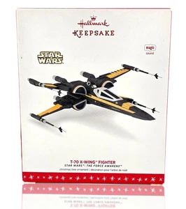 Hallmark Keepsake T-70 X-WING Fighter Ornament Star Wars the Force Awakens 2016 - Picture 1 of 6