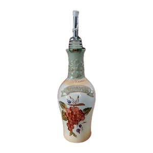 Olio d'oliva Cruet Pamela Gladding 9" ceramica Toscana certificata Int'l con beccuccio versatore - Foto 1 di 8