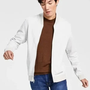 Alfani Men's Zip-Front Pique Bomber Jacket, Size: S - Picture 1 of 4