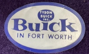 Vintage Tyson BUICK In Fort Worth Stocker decalcomania Tx SKYLARK REGAL così com'è - Foto 1 di 5