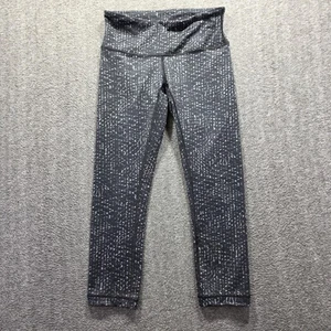 Pantalone Lululemon donna 4 nero grigio stampa leggings yoga abbigliamento attivo atletico - Foto 1 di 8