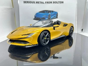 BBURAGO 16016Y 2020 FERRARI SF90 SPIDER METTALIC YELLOW 1:18 SCALE - Picture 1 of 15