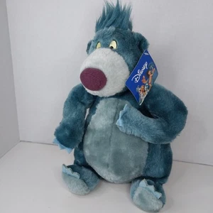 Vintage Toy Factory Disney Il Libro della Giungla Baloo 12 in Orso Blu Figura di Peluche Nuovo con etichette - Foto 1 di 12