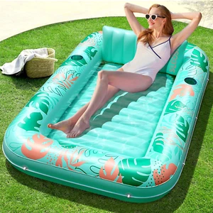 Sloosh aufblasbare Bräunungspool Liege Schwimmer, 70" x 46" Pool Schwimmer Erwachsene mit P - Bild 1 von 12