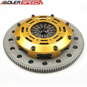ADLERSPEED Racing Clutch Twin Disc Kit + Flywheel For Lancer EVO 4 5 6 7 8 9 - Picture 1 of 5