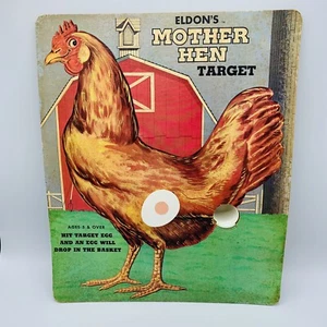 Vintage 1960’s Eldon’s Mother Hen Cardboard Target Only Toy Retro 16.5x13.5” - Picture 1 of 3