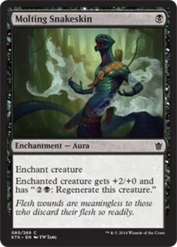 Molting Snakeskin ~ Lightly Played Khans of Tarkir MTG Magic UltimateMTG Black C - Image 1 of 1