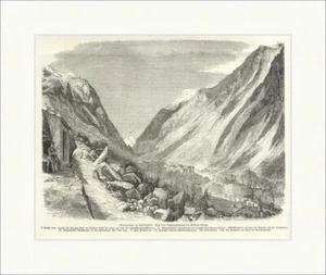 Campocologno im Puschlavthale Graubünden Schweiz Berge Georgy Holzstich E 7393 - Bild 1 von 1