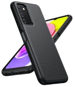 for Samsung Galaxy A03s Case Shockproof: Dual Layer Protective Black Matte - Picture 1 of 7