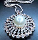 Chic Bohemian Pearl Round Golden Mandala Rhinestone Vintage Style Boho Necklace2