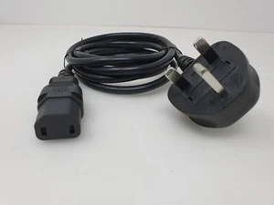 For TCL 75C845K 75" TV Mains Power Cable AC Power Lead Cord 2m UK Wall Plug - Picture 1 of 5
