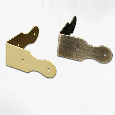 Corner Braces Vintage Brass Bracket Carved Angle 90/180°Corner Code Desk Protect - Image 1 of 3