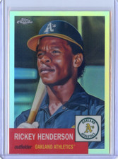 2022 Topps Chrome Platinum Anniversary Refractor No. 433 Rickey Henderson - Oakl