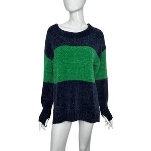 Offline By Aerie Chenille Knit Soft Sweater Blue Green Small Oversized - Picture 1 of 18