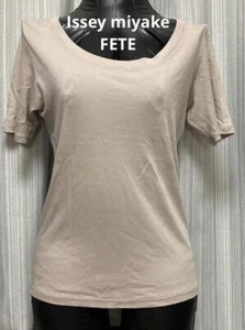 ISSEY MIYAKE FETE Beige T-shirt L Women 33313 - Picture 1 of 4