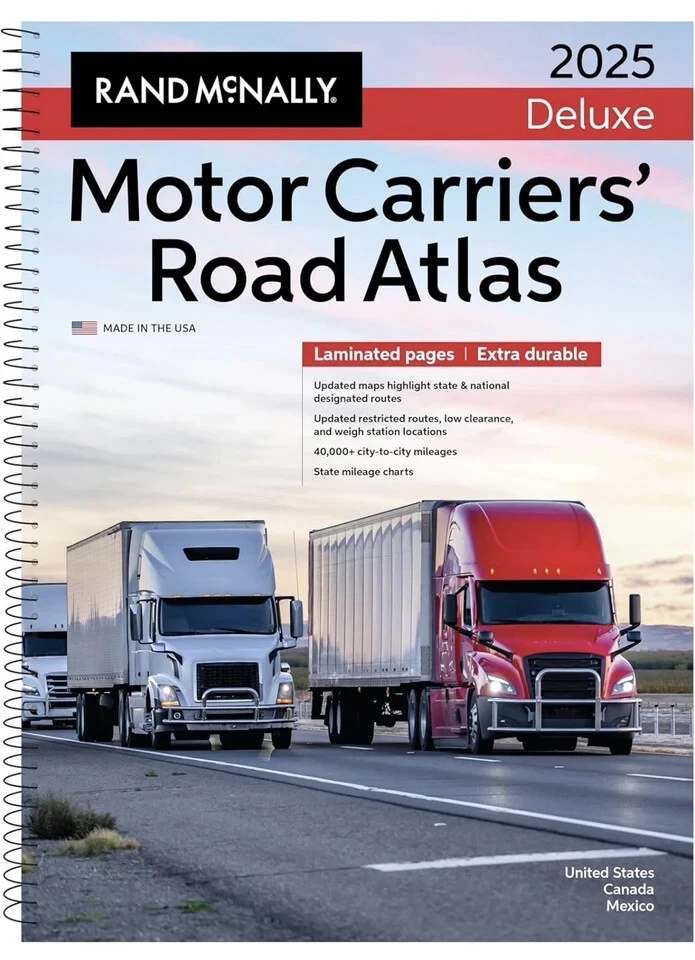 Rand Mcnally 2025 Deluxe Motor Carriers Road Atlas by Rand McNally (2024, Us-Tall Rack Paperback)