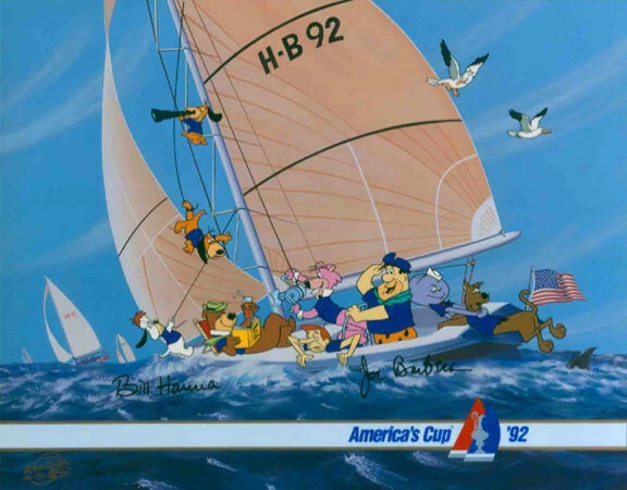 Hanna Barbera: Americas Cup-LE Cel- Signed Bill Hanna and Joe Barbera - Image 1 of 1