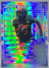 James Cook Bills 2018 Leaf Metal US Army Bowl Auto Georgia Ultra Rare SSP /2 🔥