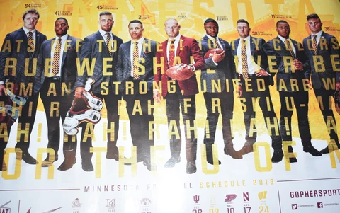MINNESOTA GOLDEN GOPHERS 2018 FOOTBALL POSTER Cover
