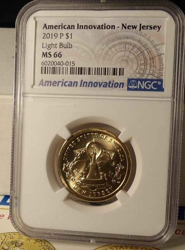 Innovation  2019-P  NJ Light Bulb NGC MS66 - Image 1 of 4