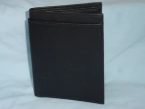 Very Soft GENUINE LEATHER Leather BiFold Wallet RFID Blocking NEW black - Picture 1 of 6