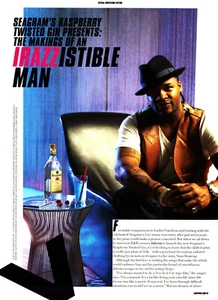 SEAGRAM'S GIN AD #21 RARE 2008 OOP JAHEIM & JENELLE SALAZAR 4 PAGES AD - Picture 1 of 5