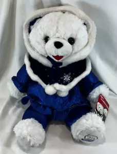 2011 DanDee Snowflake Teddy Bear 19" NWT Plush White, Blue Hooded Outfit - Picture 1 of 6