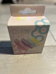 FRAMAR 4 Pack Rubberized Matte Hair Clips Claw Pastel Pink Purple Blue Yellow - Picture 1 of 4