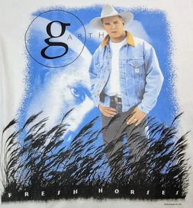 Country Garth Fresh Horses World Tour 1996 grafica L made in USA punto singolo - Foto 1 di 8