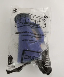 New 2018 DC Justice League Superman/Supergirl #1 Megaphone McDonald's Toy Sealed - Picture 1 of 3